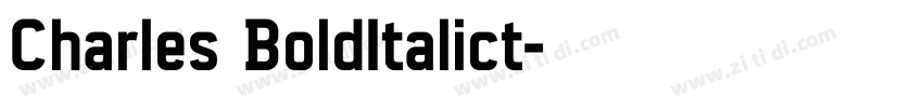 Charles BoldItalict字体转换